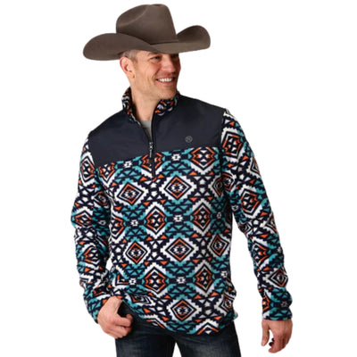 ROPER MENS FLEECE P/OVER PRINT