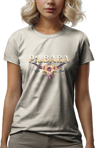 PILBARA WMNS LIVE FREE TSHIRT