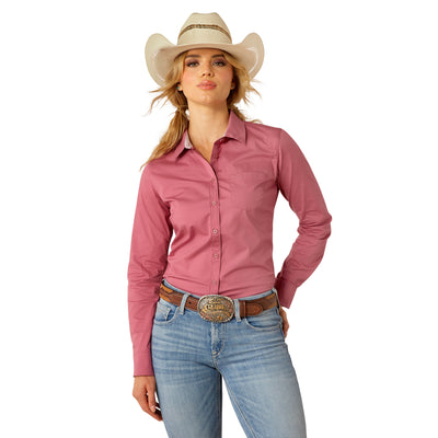 ARIAT WMNS WRINKLE RESISTANT KIRBY STR L/SL SHIRT