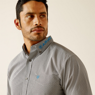 GARETH BEIGE PRINT - MENS SHIRT