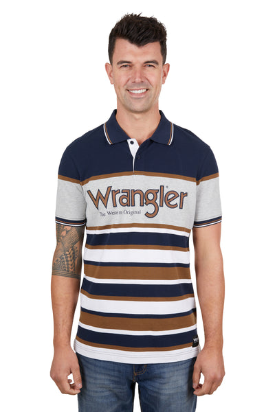 Nash S/S Polo Navy/Tan S